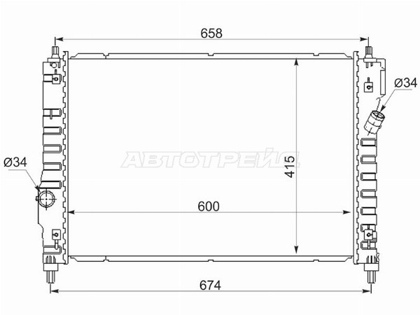 Радиатор CHEVROLET AVEO (T250) 05-11, CHEVROLET AVEO 08- 5D HBK