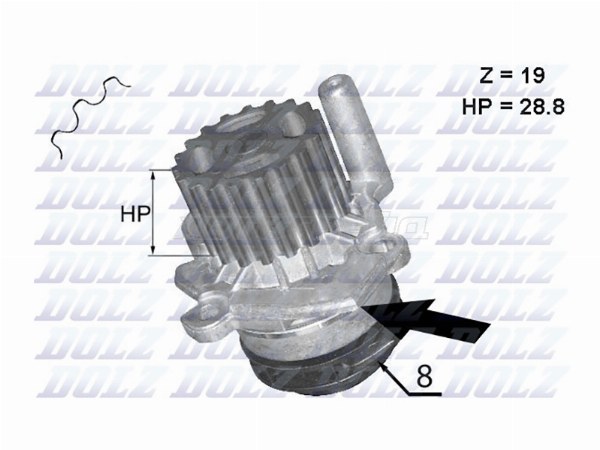 Насос водяного охлаждения Audi A3 03-13 / A4 08-15 AZV;BKD;BMN;CAYB;CBAB;CBBB;CFFB;CFHD;CGLC;CGLD;CJ Насос водяного охлаждения Audi A3 03-13 / A4 08-15 AZV;BKD;BMN;CAYB;CBAB;CBBB;CFFB;CFHD;CGLC;CGLD;CJ