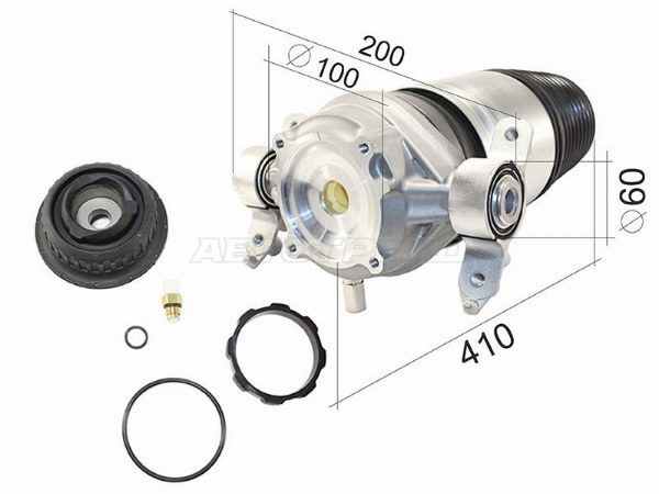 Пневмобаллон задний AUDI Q7 (4L) / VW TOUAREG (7P) 05.11- LH