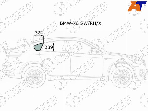 Стекло кузова боковое (не опускное) BMW X6, BMW X6 E71 08-14