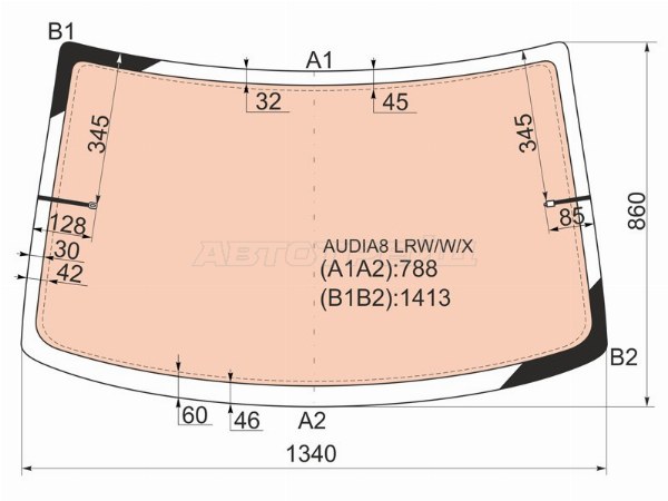 Стекло заднее AUDI A8, AUDI A8 94-02