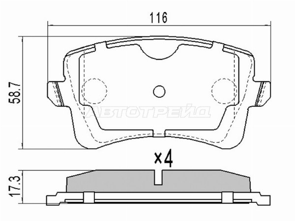 Колодки тормозные AUDI A4/S4 07-14, AUDI A5/S5 07-, AUDI Q5 08-
