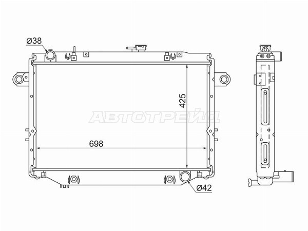 Радиатор TOYOTA LAND CRUISER, TOYOTA LAND CRUISER 100, TOYOTA LAND CRUISER 100 98-07, TOYOTA LAND CRUISER 105