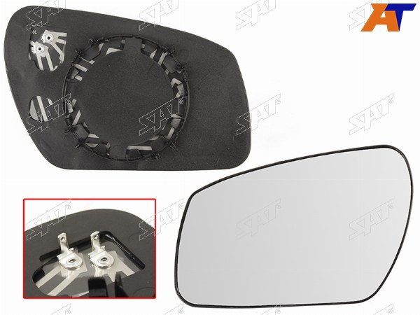 Полотно зеркала FORD C-MAX 03-10, FORD FIESTA 02-08, FORD FOCUS II 05-11, FORD FUSION 02-12, FORD MONDEO III 00-07