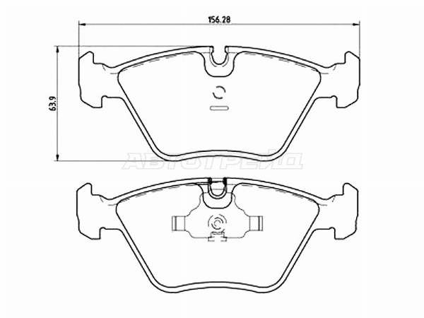 Колодки тормозные (Спереди) BMW 3-Series 90-01 / 5-Series 88-04