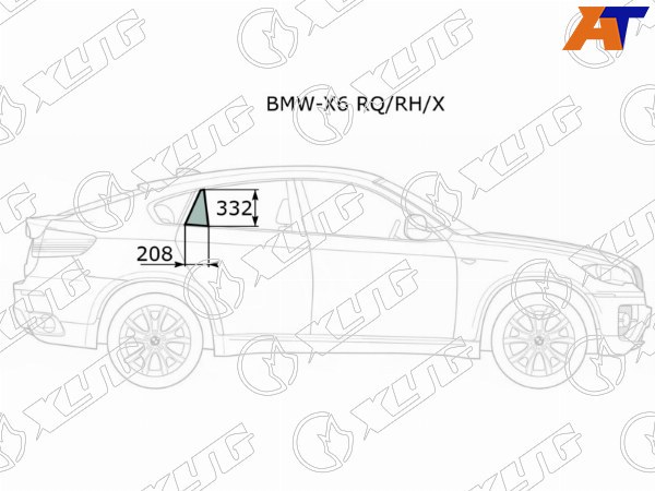 Стекло форточки BMW X6, BMW X6 E71 08-14