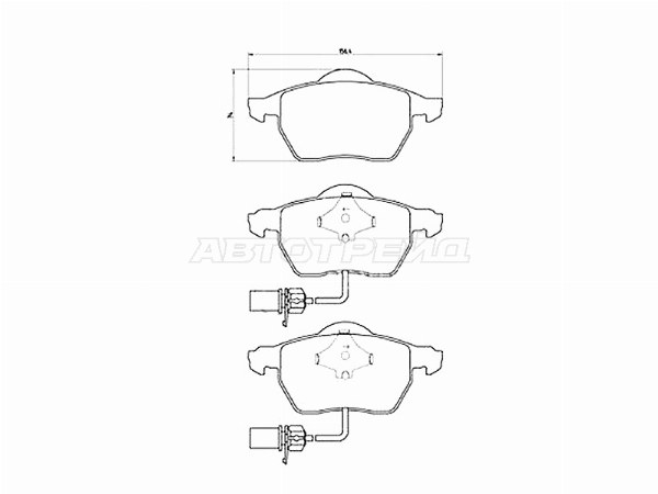 Колодки тормозные (Спереди) Audi A4 99-09 / A6 97-10 / Volkswagen Passat 96-05 / Audi A6 allroad qua