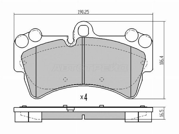 Колодки тормозные AUDI Q7 05-15, PORSCHE CAYENNE 02-10, VW TOUAREG 03-10