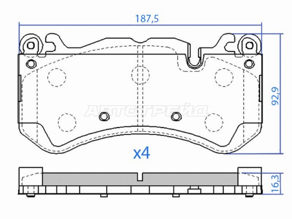 Колодки тормозные (Спереди) Mercedes-Benz S-Class 05-13 / Audi RS6 08-18