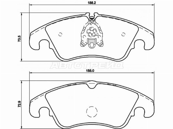 Колодки тормозные (Спереди) Audi A4 08-15 / A5 07-16 / A6 10-18 / A7 10-18