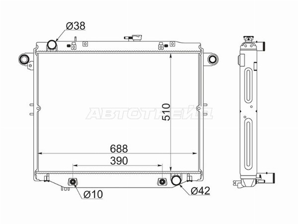 Радиатор TOYOTA, TOYOTA LAND CRUISER, TOYOTA LAND CRUISER 100, TOYOTA LAND CRUISER 100 98-07, TOYOTA LAND CRUISER 105