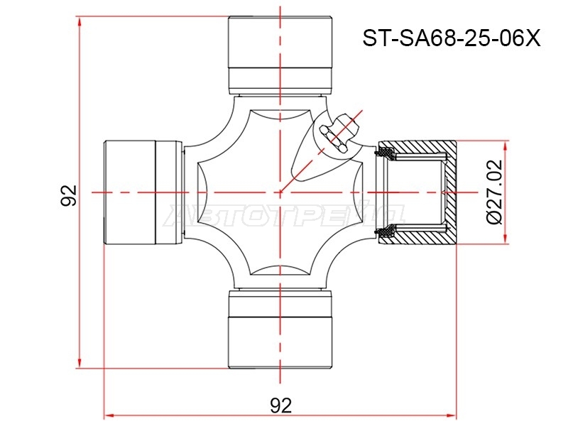 Крестовина карданного вала Nissan Pathfinder 04-14 / Ford Everest 03-09