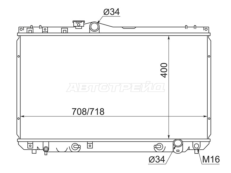 Радиатор Toyota Mark II (X90) 92-96 / Chaser 92-96