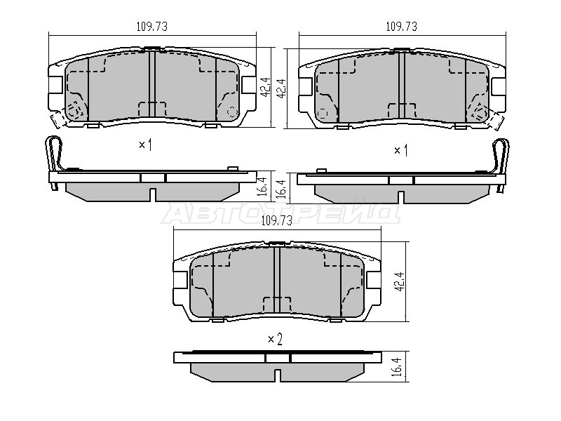 Колодки тормозные (Сзади) Great Wall Hover H3 10-16 / Hover H5 11-16