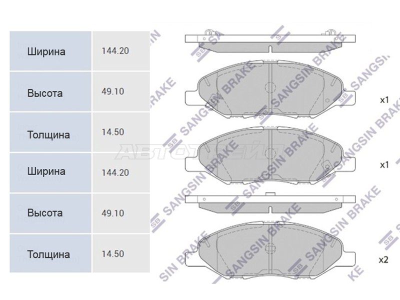 Колодки тормозные перед NISSAN TIIDA C11 06-/ JUKE F15 10-/ NOTE E11 05 HI-Q-SANGSIN BRAKE SP1383