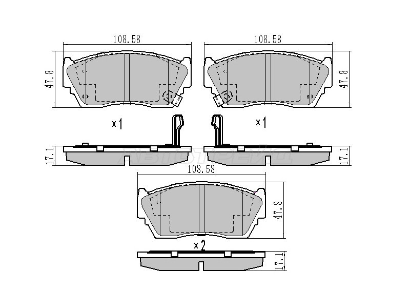 Колодки тормозные перед NISSAN SUNNY N14 SAT ST4106050Y90