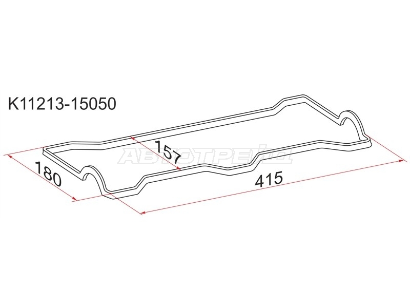 Прокладка клапанной крышки Toyota Corolla (E90,E100,E110) 87-02 / Carina 88-92 4AF;4AFE;4AFHE;5AF;5A