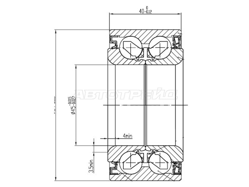 Подшипник ступицы SAT ST45BWD07