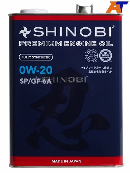 Масло моторное синтетическое SHINOBI SP/GF-6A 0W-20 4L SHINOBI SH0004