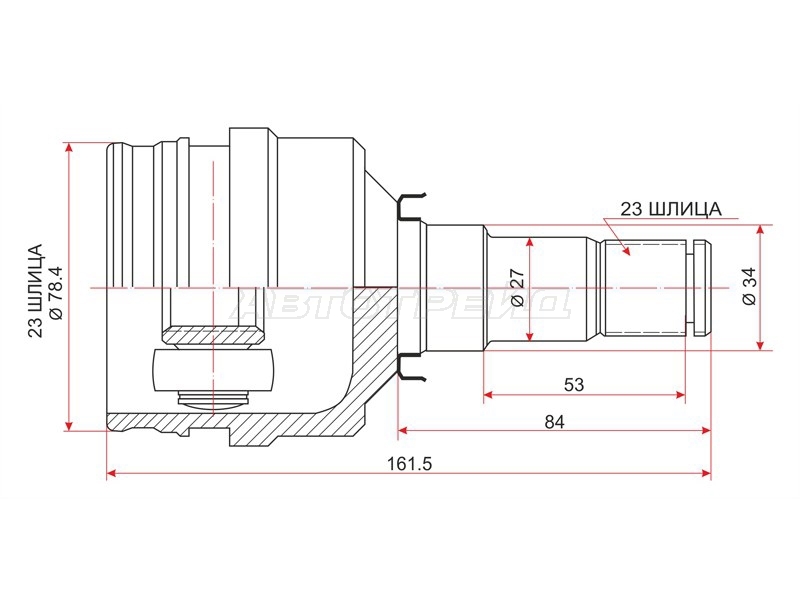 Шрус (Спереди/ Внутр) Toyota Allion (T240,T260) 01-16 / Corolla 91-13