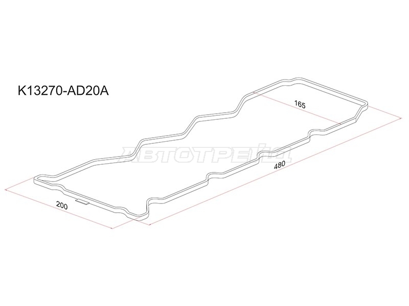 Прокладка клапанной крышки Nissan AD 99-02 / Almera 00-06 YD22DD;YD22ETI;YD25DDTI