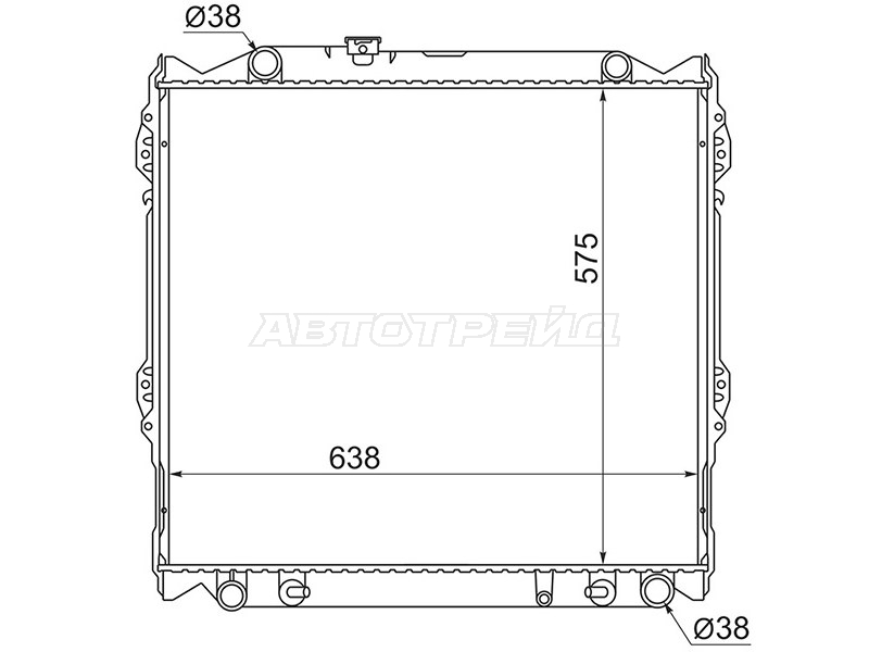 Радиатор Toyota Land Cruiser Prado (J90) 96-02 / 4Runner 95-02