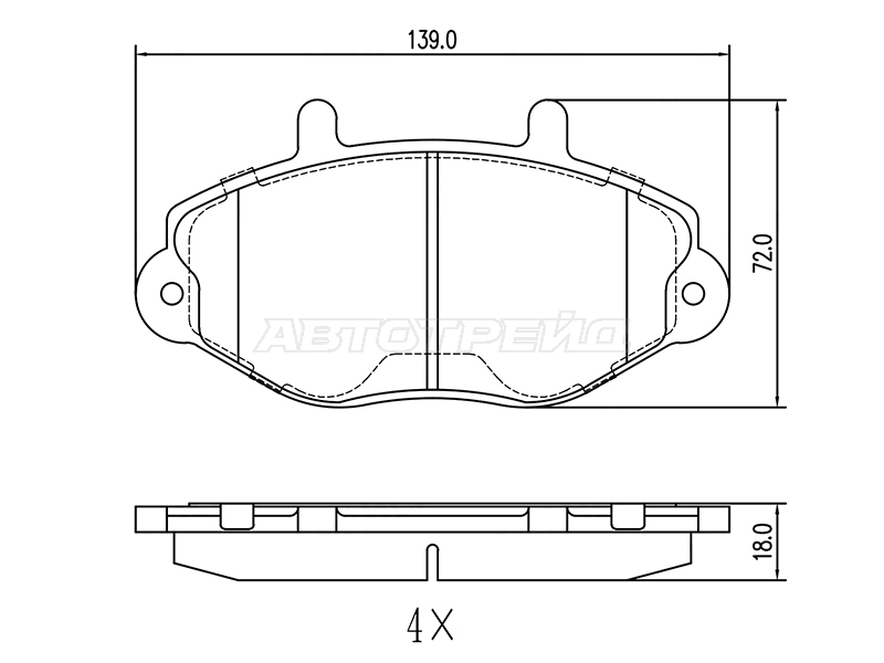 Колодки тормозные (Спереди) JAC Sunray 12- / Sollers Atlant 22-
