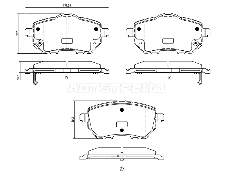 Колодки тормозные (Спереди) Geely Coolray 21-