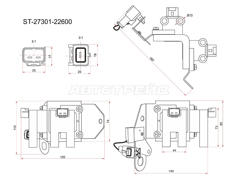 Катушка зажигания Hyundai Accent 99-17 / Getz 02-11 G4EB;G4EH;G4EK;G4FK