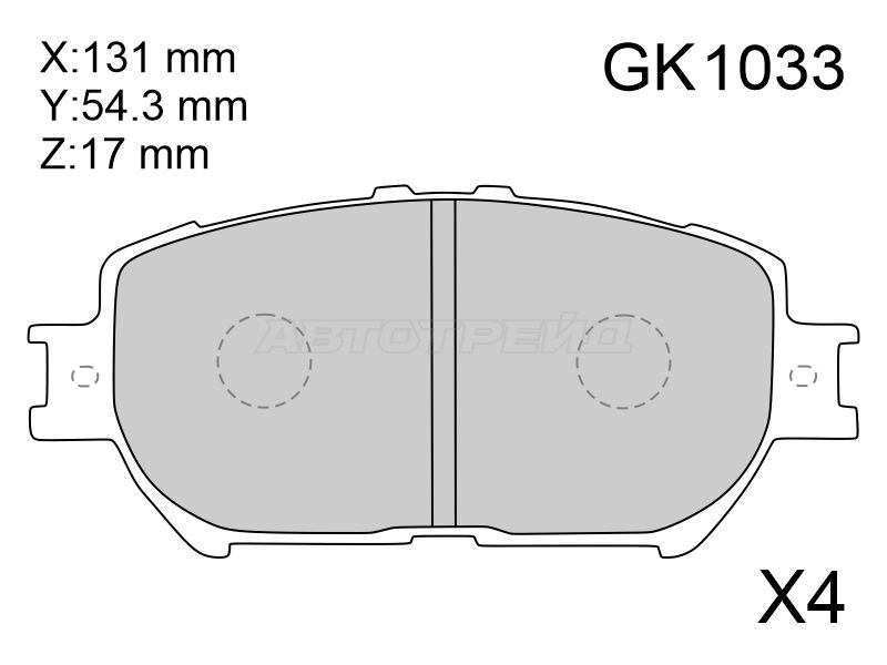 Колодки тормозные передние (Старый CKT19) CTR GK1033