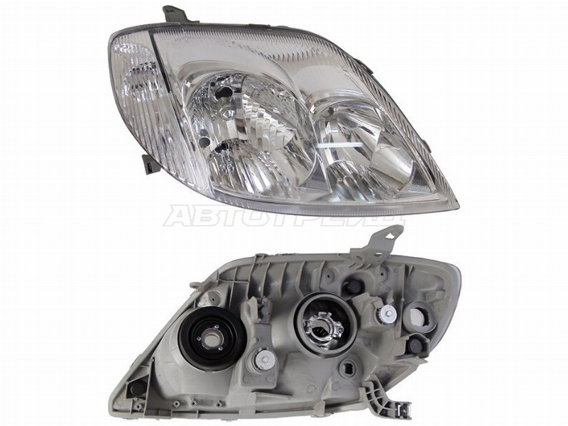 Фара Toyota Corolla (E120) 02-07 / Corolla Fielder 02-04 (Справа/ Галоген/ С электрокорректором)