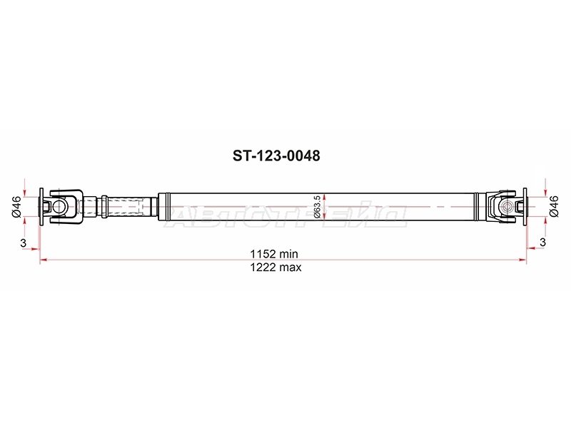 Вал карданный Toyota Land Cruiser Prado (J150) 13-20