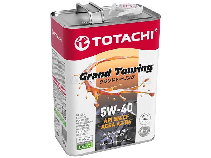 Масло моторное TOTACHI Grand Touring SN Синтетика 5W40 4л TOTACHI 11904