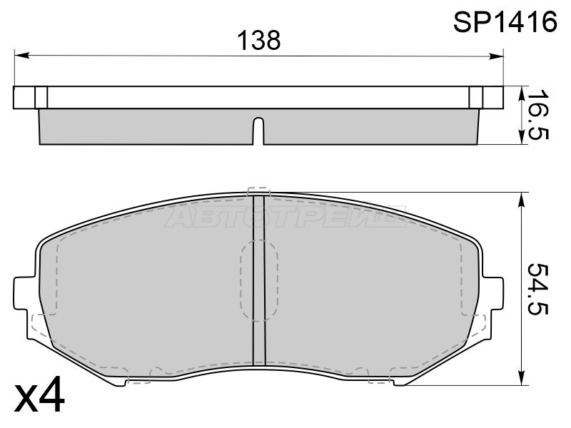 Колодки тормозные перед SUZUKI GRAND VITARA 05 HI-Q-SANGSIN BRAKE SP1416