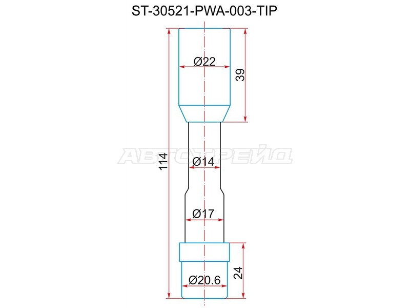 Наконечник катушки зажигания Honda Civic 05-09 / Fit 01-07 L12A1;L13A1;L13A7;L13Z1;LDA1;LDA2