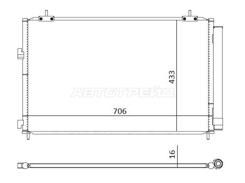 Радиатор кондиционера Toyota RAV4 (XA40) 12-19