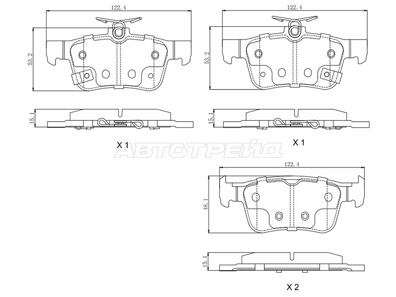 Колодки тормозные (Сзади) Changan CS55 17-24 SAT ST280218