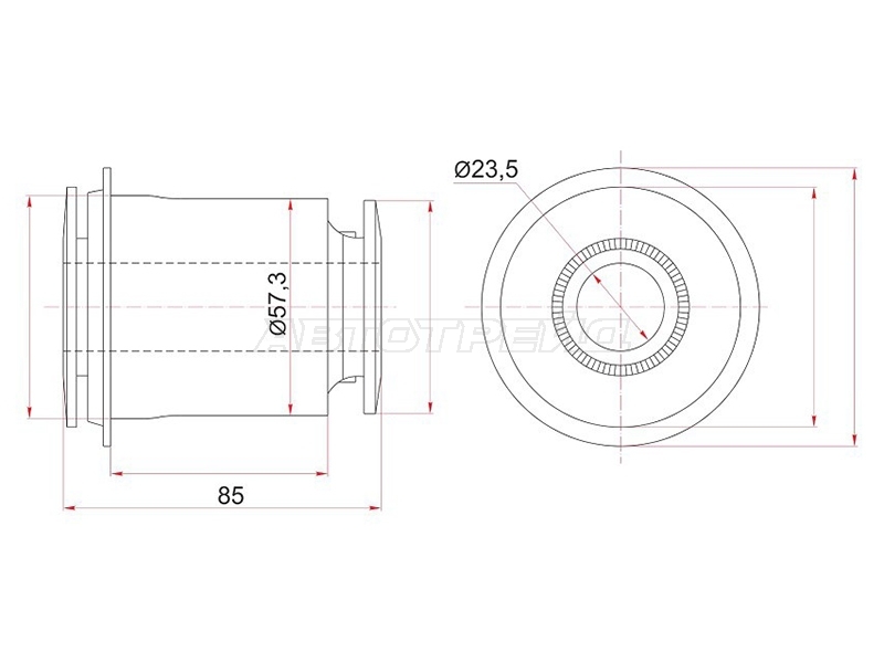 Сайлентблок рычага Toyota Land Cruiser (J200) 07-21 / Lexus LX 07-23