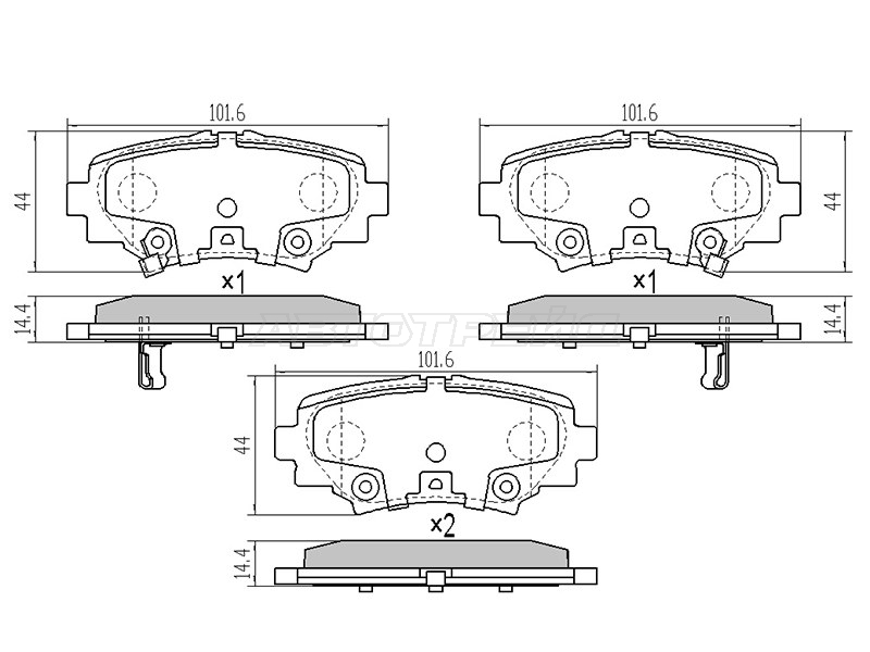Колодки тормозные (Сзади) Mazda 3 13-19 / Axela 13-19