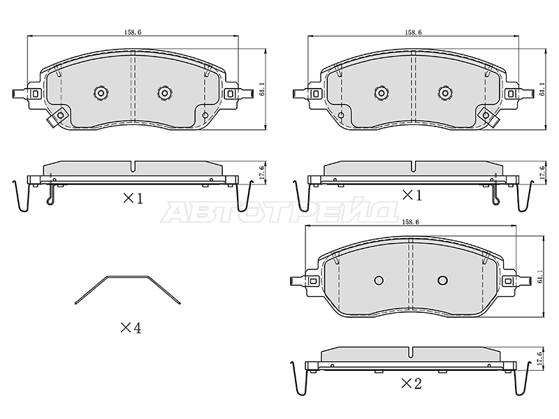 Колодки тормозные (Спереди) TANK 300 21-