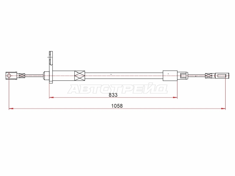 Трос ручного тормоза Mercedes-Benz E-Class 95-03 (Слева)