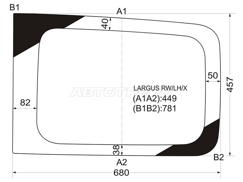 Размер стекла задней двери. Ларгус заднее стекло Размеры.