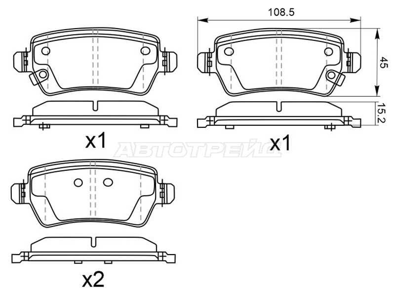 Колодки тормозные (Сзади) Geely Coolray 21- / Chery Arrizo 8 22-