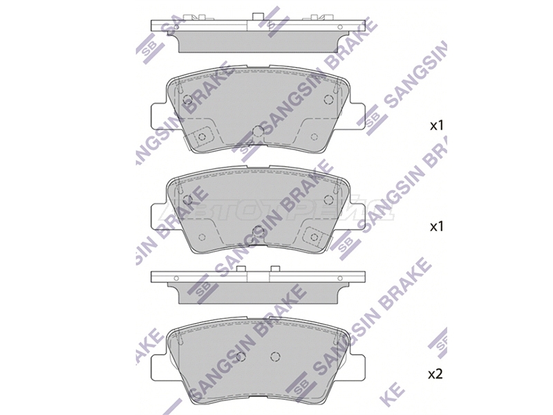 Колодки тормозные зад HYUNDAI SOLARIS 17-/KIA RIO 17 HI-Q-SANGSIN BRAKE SP1851