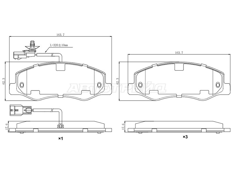 Колодки тормозные (Сзади) Opel Movano 10- / Renault Master 10-