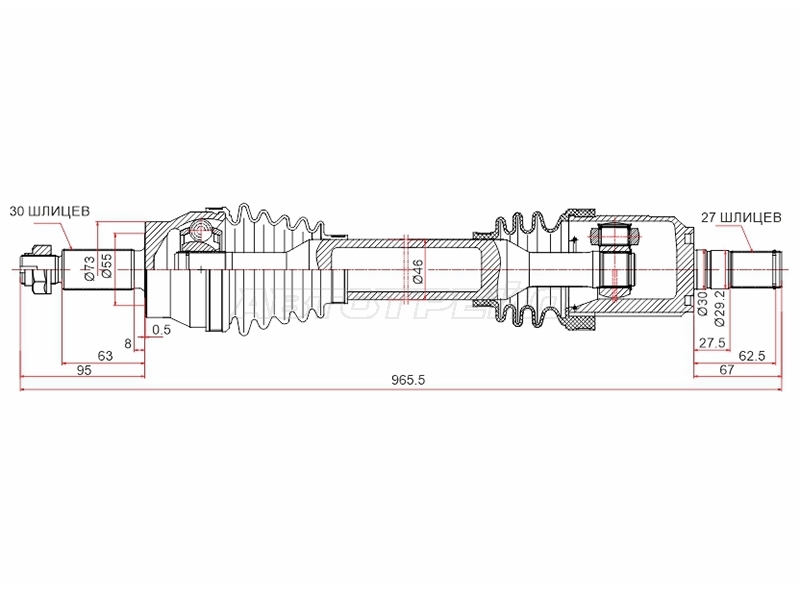 Привод в сборе Kia K5 19-24 (Спереди/ Справа)