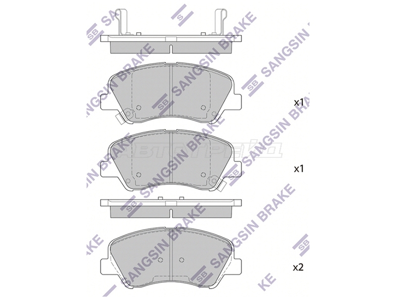 Колодки тормозные перед HYUNDAI SOLARIS 10-/CRETA 15-/KIA RIO 10-/GEELY ATLAS 16 HI-Q-SANGSIN BRAKE SP1399