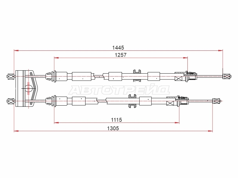 Трос ручного тормоза Mazda Demio 02-07 / 2 02-07