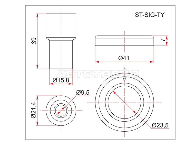 Наконечник катушки зажигания Lexus RX 03-15 / Toyota Allion 01-04 1KRFE;1NZFE;1NZFNE;2NZFE
