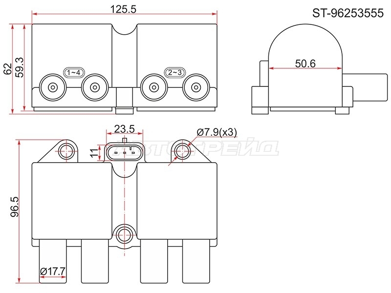 Катушка зажигания Chevrolet Aveo 02-15 / Captiva 06-11 F14D3;F15S3;L14;L95;T18SED